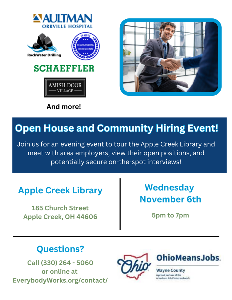 Apple Creek Open House and Hiring Event